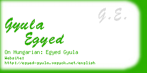 gyula egyed business card